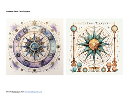 Celestial Tarot Card Toppers