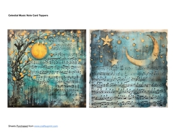 Celestial Music Note Card Toppers