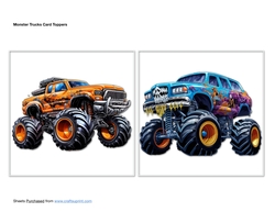 Monster Trucks Card Toppers