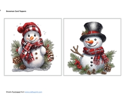 Snowman Card Toppers