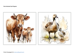 Farm Animals Card Toppers
