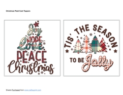 Christmas Plaid Card Toppers
