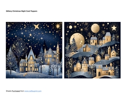 Glittery Christmas Night Card Toppers