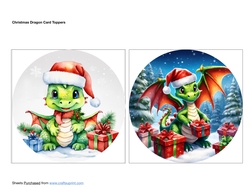 Christmas Dragon Card Toppers