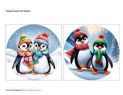 Penguin Couple Card Toppers