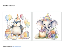 Animal Party Card Toppers 1