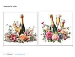 Champagne Card Toppers