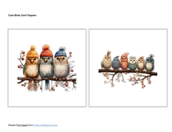 Cute Birds Card Toppers