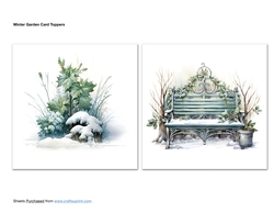 Winter Garden Card Toppers 1