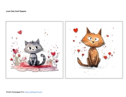 Love Cats Card Toppers