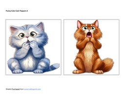 Funny Cats Card Toppers 2
