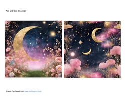Pink and Gold Moonlight