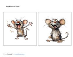 Funny Mouse Card Toppers