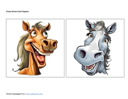 Funny Horse Card Toppers