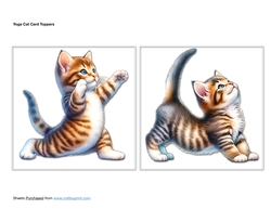 Yoga Cat Card Toppers