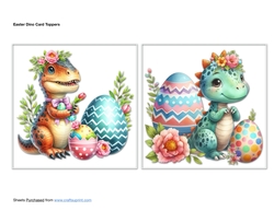 Easter Dino Card Toppers