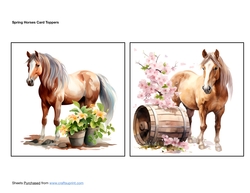 Spring Horses Card Toppers
