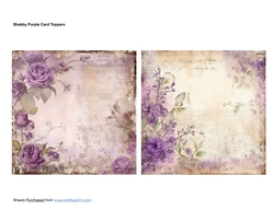 Shabby Purple Card Toppers