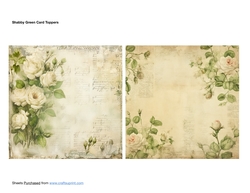 Shabby Green Card Toppers