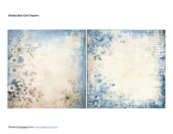 Shabby BlueCard Toppers