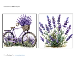 Lavender Bouquet Card Toppers