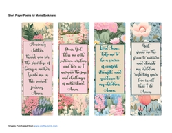 Short Prayer Poems for Moms Bookmarks