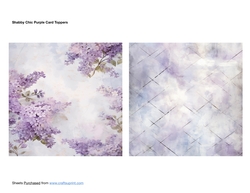Shabby Chic Purple Card Toppers