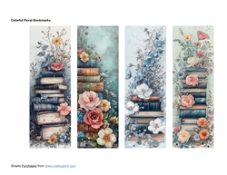 Colorful Floral Bookmarks