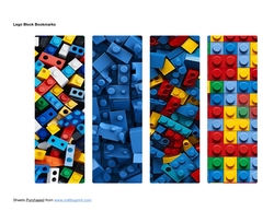 Lego Block Bookmarks
