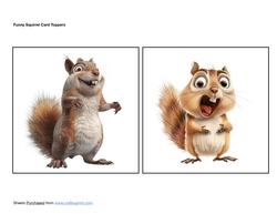 Funny Squirrel Card Toppers