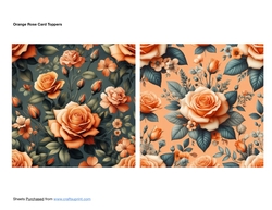 Orange Rose Card Toppers