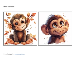 Monkey Card Toppers