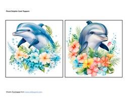 Floral Dolphin Card Toppers