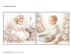 Christening Card Toppers