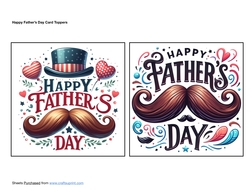 Happy Fathers Day Card Toppers
