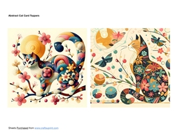 Abstract Cat Card Toppers