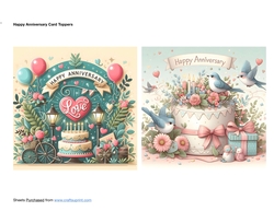 Happy Anniversary Card Toppers