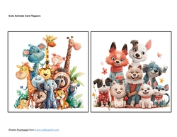 Cute Animals Card Toppers