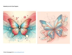 Butterfly Line Art Card Toppers