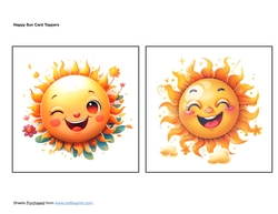 Happy Sun Card Toppers