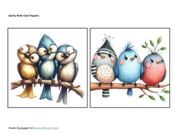Quirky Birds Card Toppers