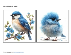 Blue Chickadee Card Toppers