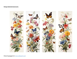 Vintage Butterfly Bookmarks