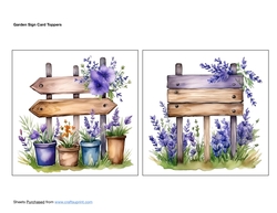 Garden Sign Card Toppers