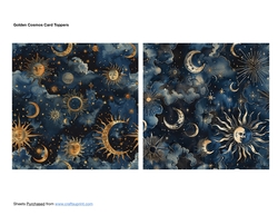 Golden Cosmos Card Toppers