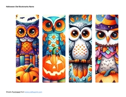 Halloween Owl Bookmarks