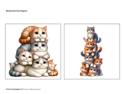 Stacked Cat Card Toppers