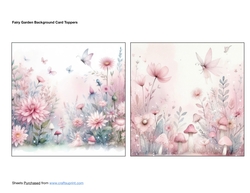 Fairy Garden Background Card Toppers