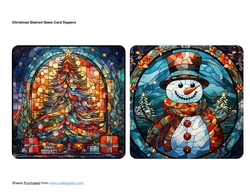 Christmas Stained Glass Card Toppers