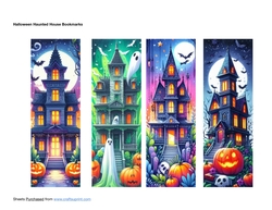 Halloween Haunted House Bookmarks
